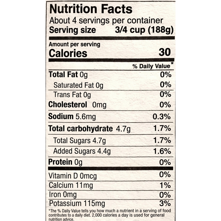 DIVIN - Vigneron - Sparkling Chenin Blanc, nutrition facts