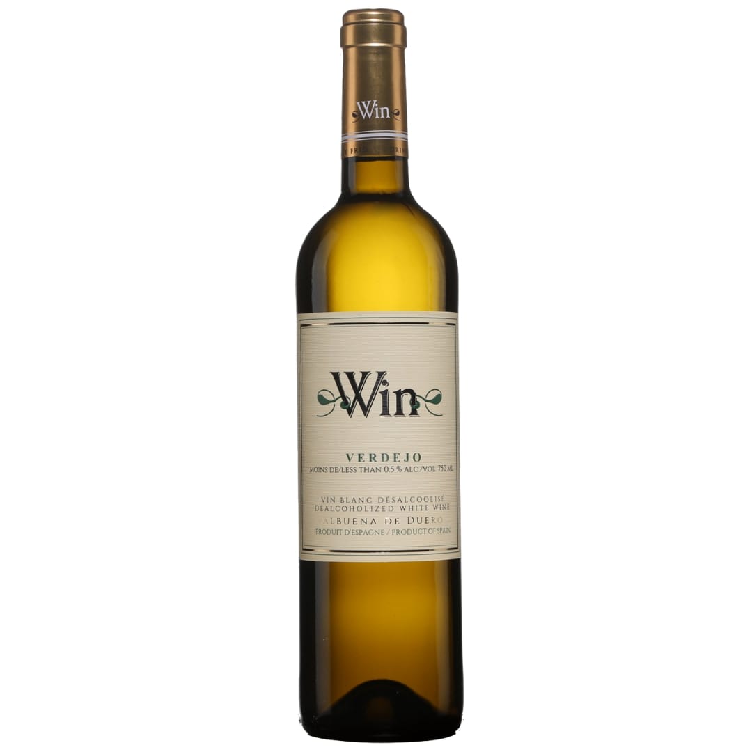 Created with Verdejo grapes from the famous vineyards of Bodegas Familiares Matarromera in the Duero valley. This wine is produced to retain all the flavors, aromas and primary characteristics of the original wine, with it’s lovely medium, mid-palate acidity and wonderful finish. The Win secret is combining traditional Spanish winemaking with their patented chemical-free alcohol removal process.
